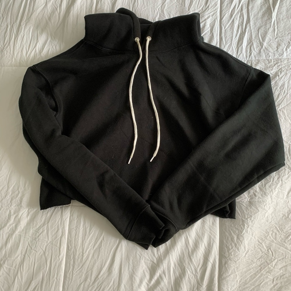 Crop Black Hoodie
